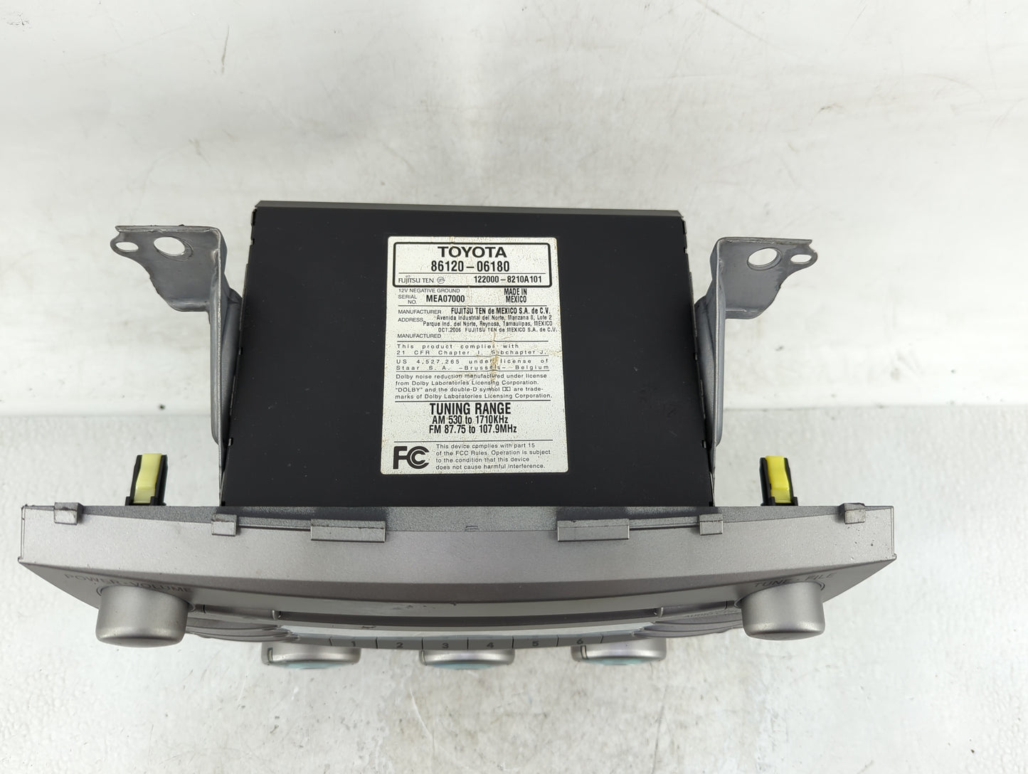 2007-2009 Toyota Camry Radio AM FM Cd Player Receiver Replacement P/N:86120-06180 Fits Fits 2007 2008 2009 OEM Used Auto Par