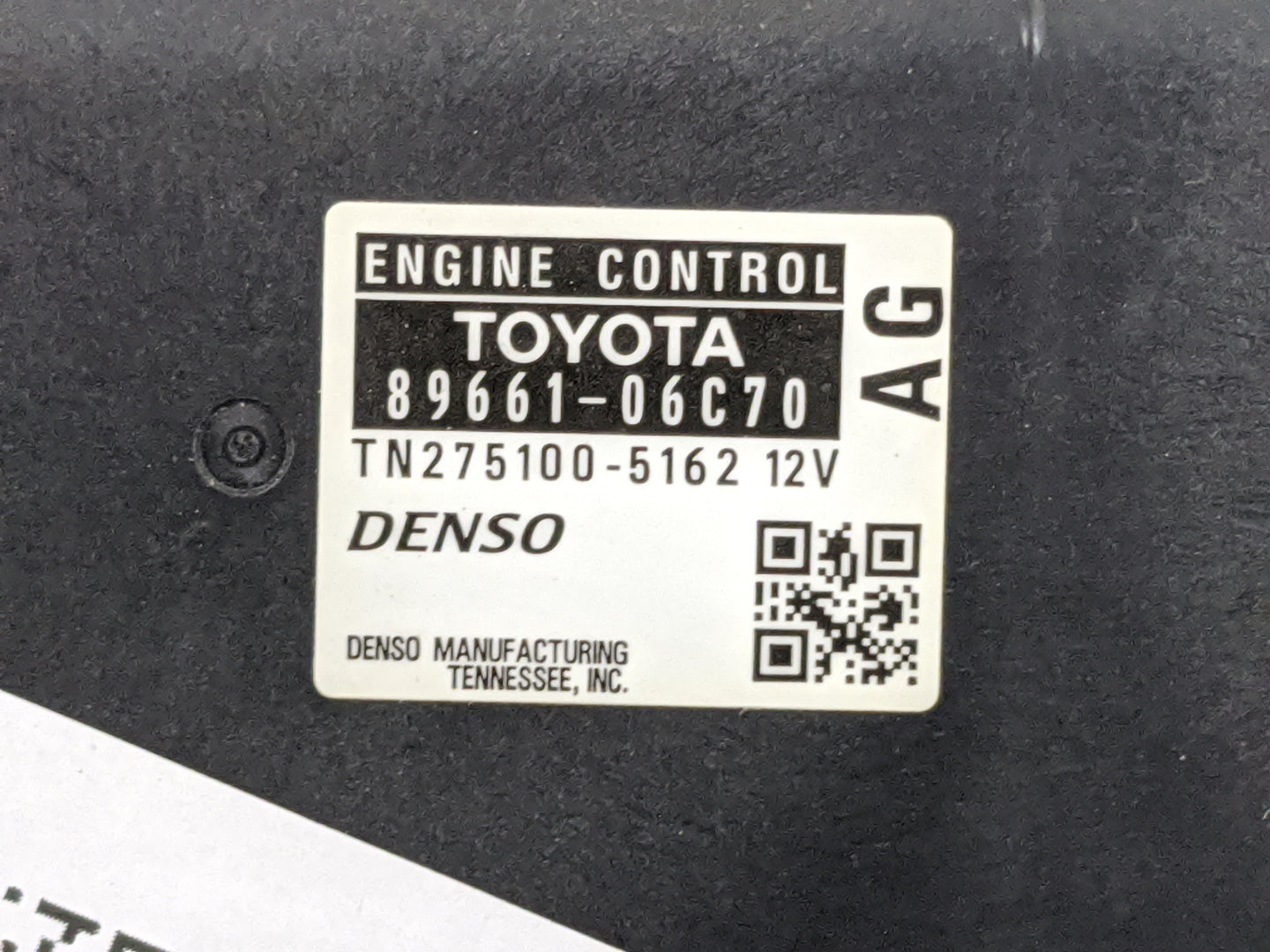 2007 Toyota Camry PCM Engine Control Computer ECU ECM PCU OEM P/N:89661-06C70 TN275100-5162 Fits OEM Used Auto Parts - Oemus