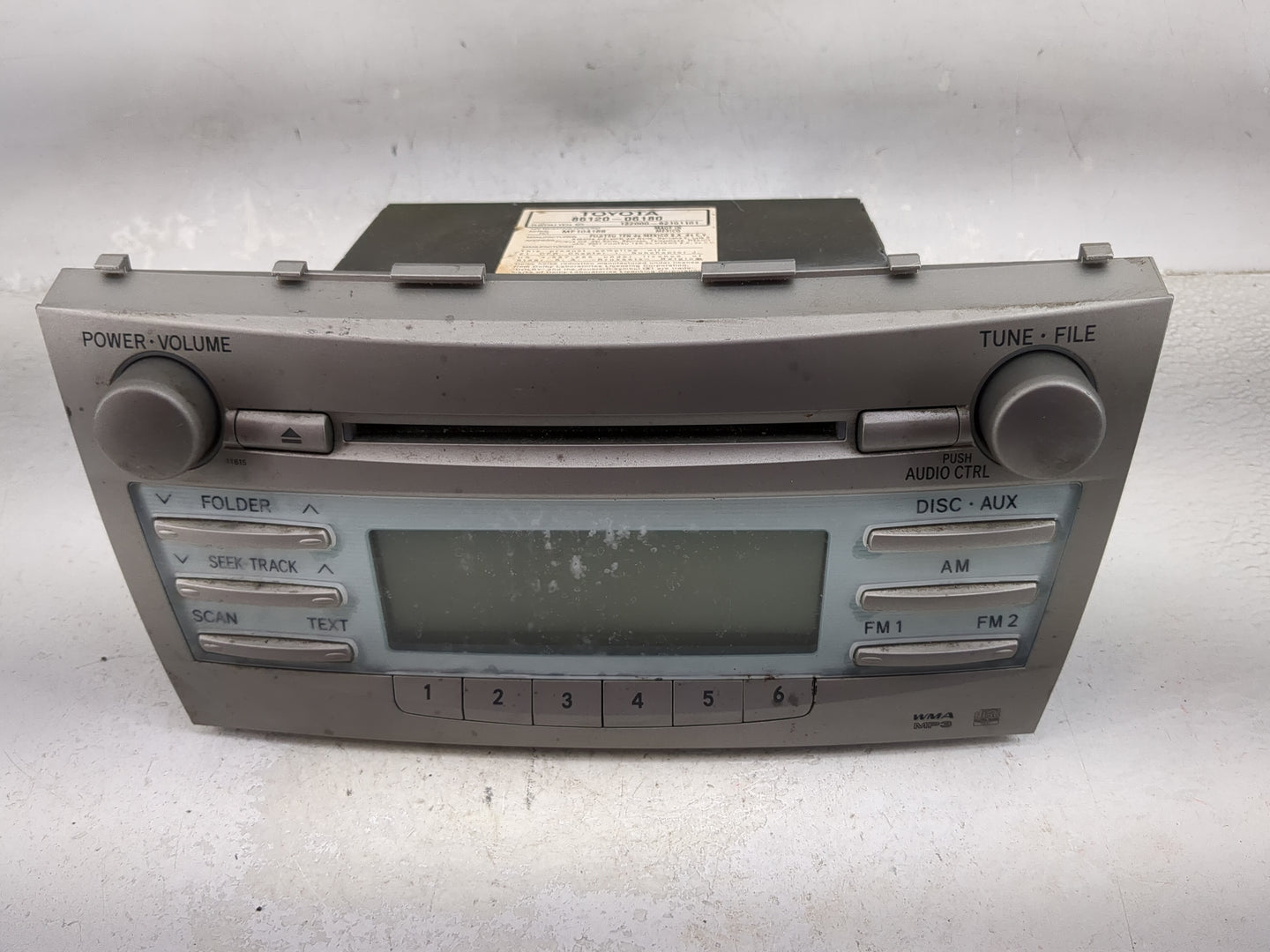 2007-2009 Toyota Camry Radio AM FM Cd Player Receiver Replacement P/N:86120-06180 122000-82101101 Fits Fits 2007 2008 2009 O