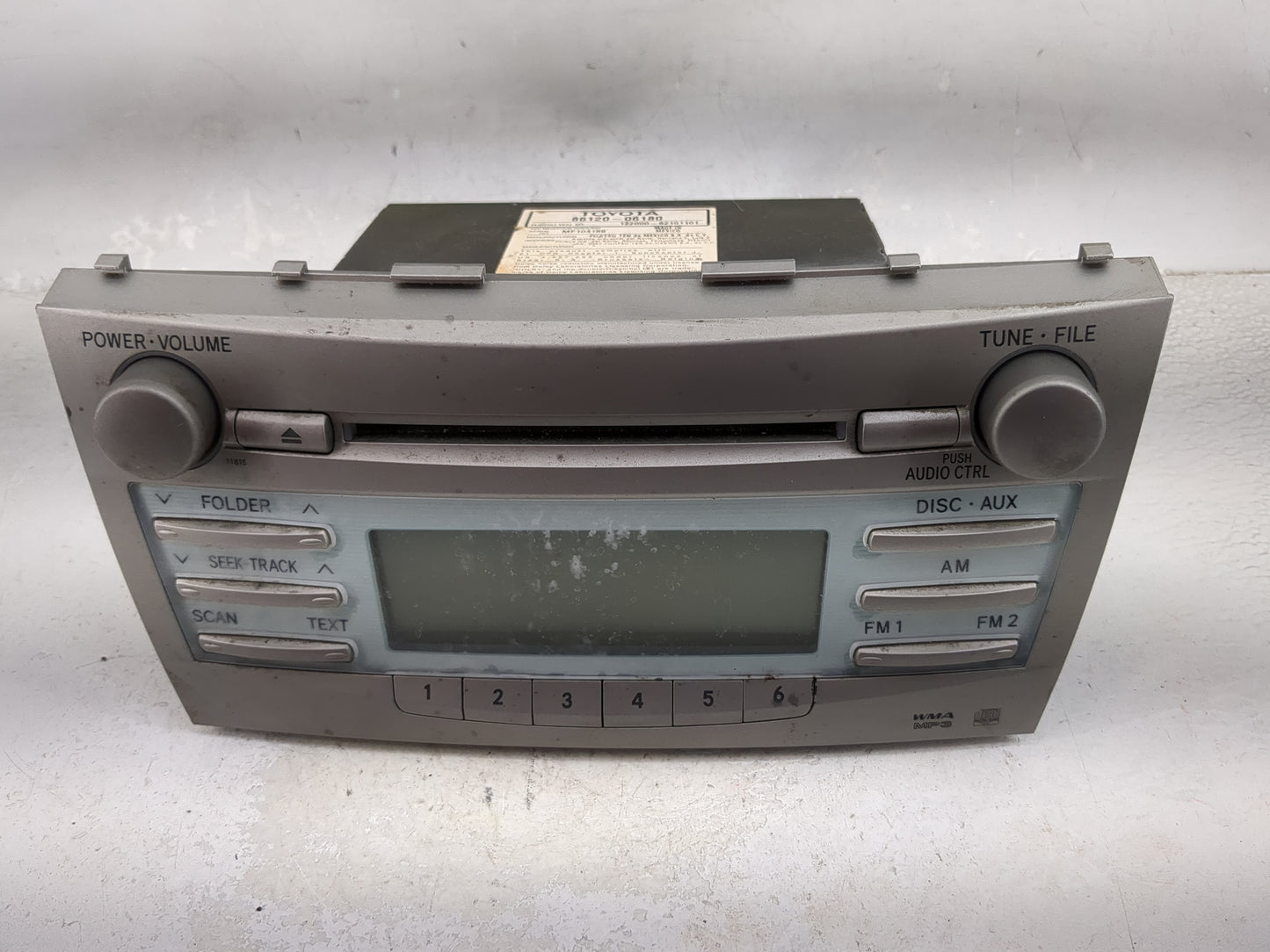 2007-2009 Toyota Camry Radio AM FM Cd Player Receiver Replacement P/N:86120-06180 122000-82101101 Fits Fits 2007 2008 2009 O