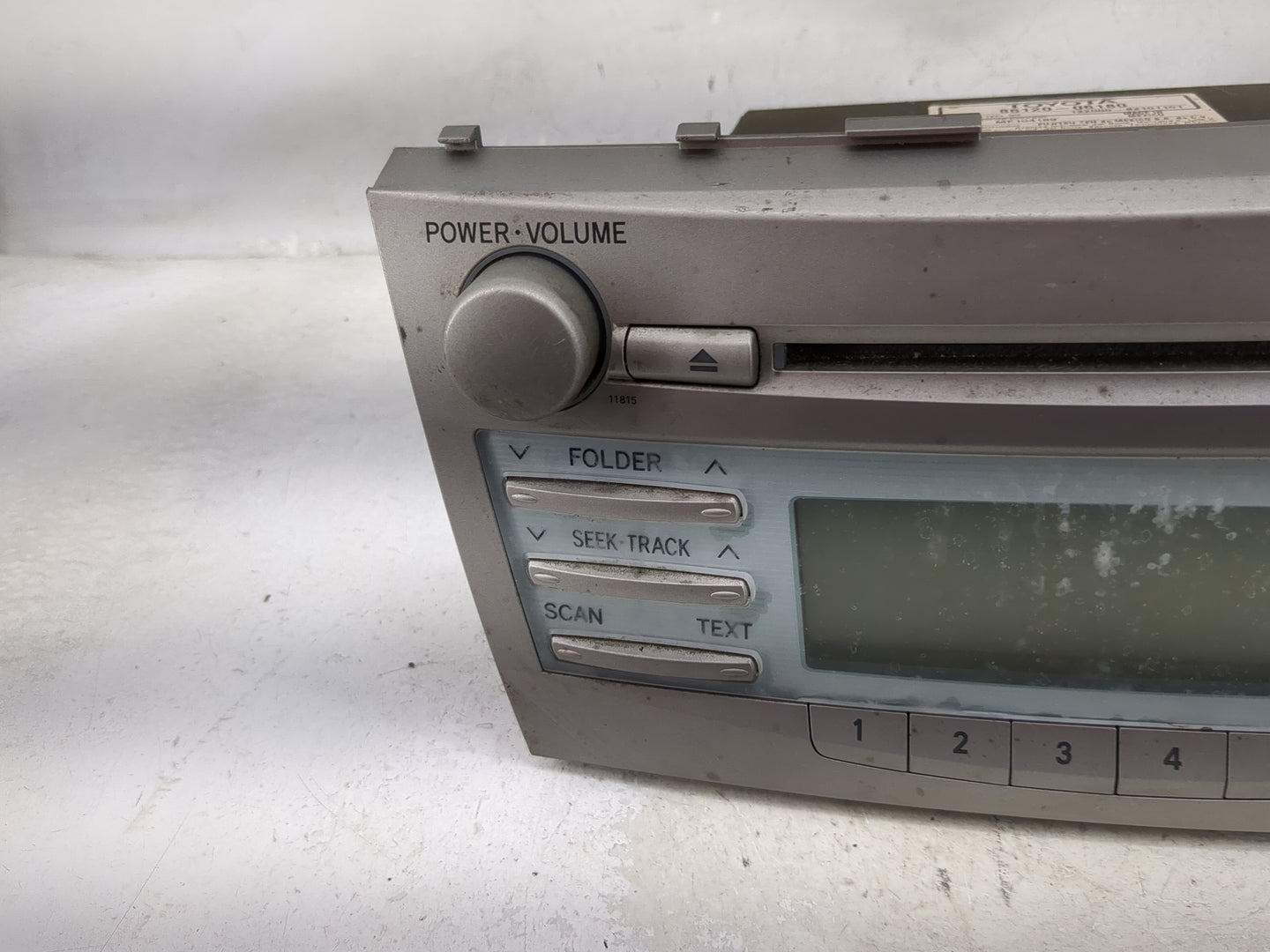 2007-2009 Toyota Camry Radio AM FM Cd Player Receiver Replacement P/N:86120-06180 122000-82101101 Fits Fits 2007 2008 2009 O