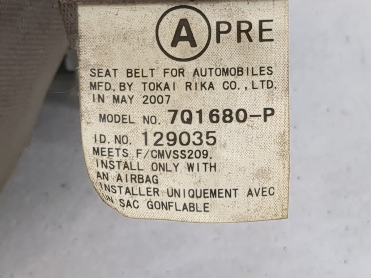 2007-2011 Toyota Camry Passenger Front Seatbelt Retractor Tan - Oemusedautoparts1.com