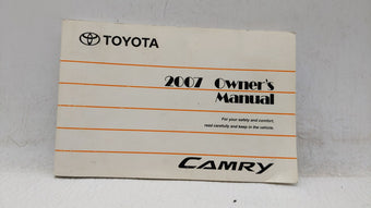 compare product 2007 Toyota Camry Owners Manual Book Guide OEM Used Auto Parts