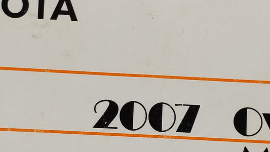 2007 Toyota Camry Owners Manual Book Guide OEM Used Auto Parts