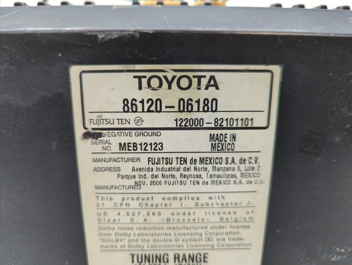 2007-2009 Toyota Camry Am Fm Cd Player Radio Receiver 348226 - Oemusedautoparts1.com