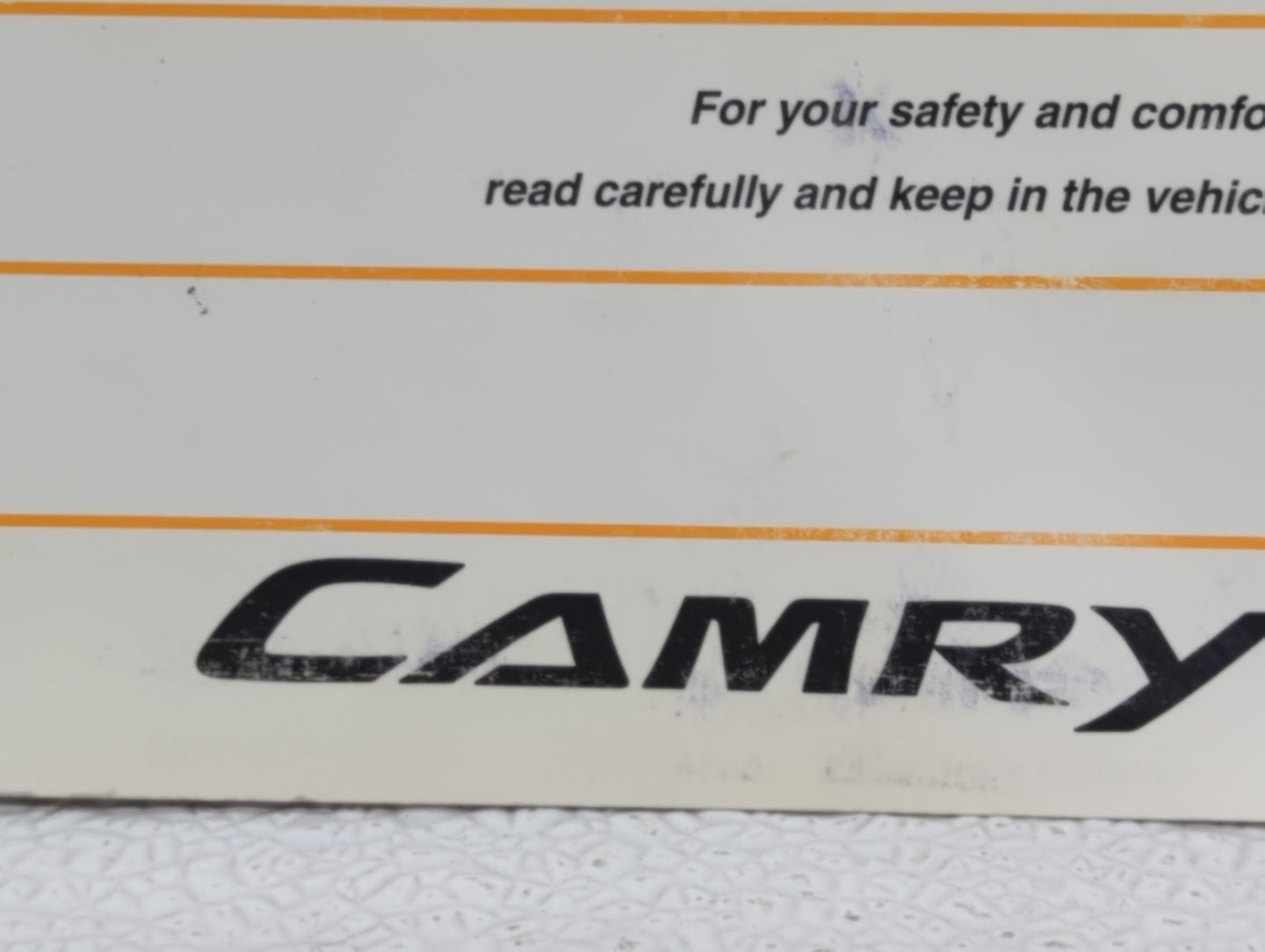 2007 Toyota Camry Owners Manual Book Guide OEM Used Auto Parts - Oemusedautoparts1.com