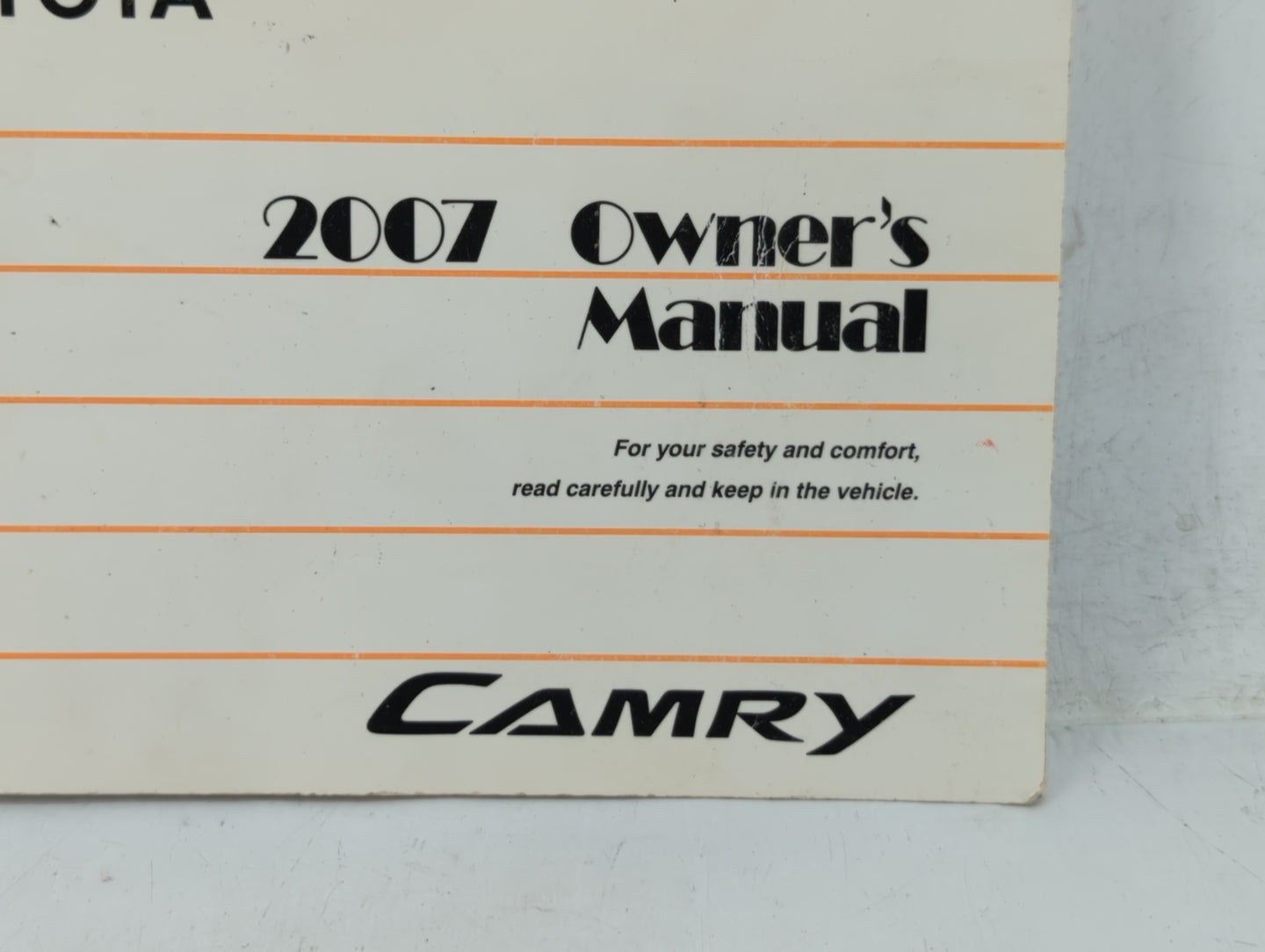 2007 Toyota Camry Owners Manual Book Guide OEM Used Auto Parts - Oemusedautoparts1.com