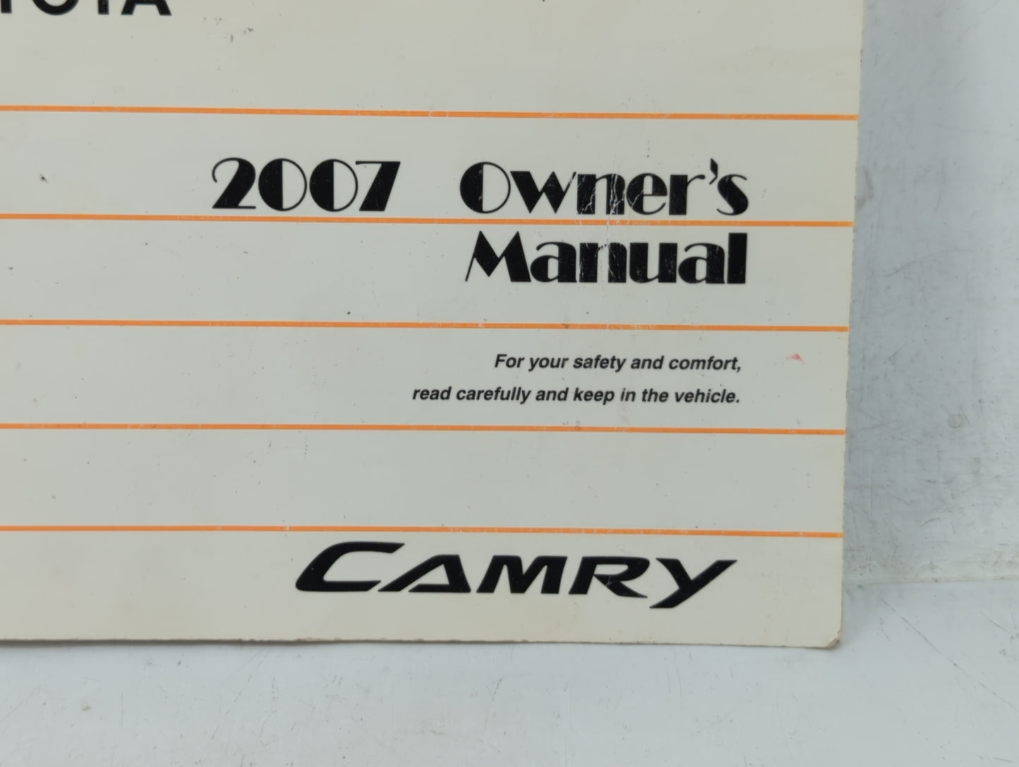 2007 Toyota Camry Owners Manual Book Guide OEM Used Auto Parts - Oemusedautoparts1.com
