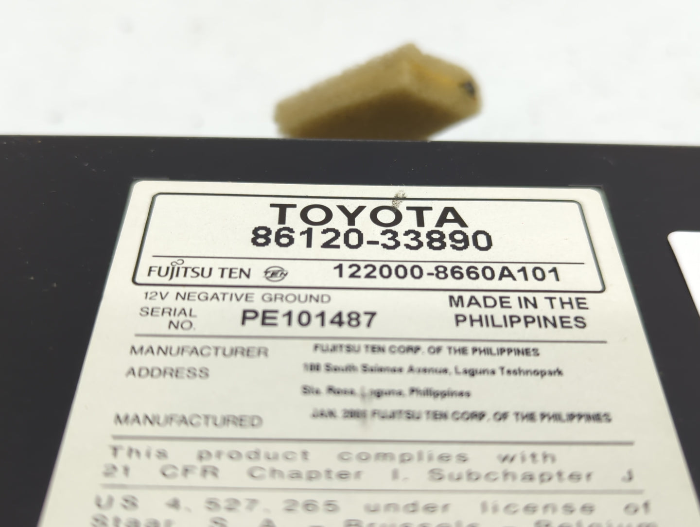 2007-2009 Toyota Camry Radio AM FM Cd Player Receiver Replacement P/N:86120-33890 Fits Fits 2007 2008 2009 OEM Used Auto Par