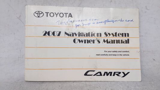 2007 Toyota Camry Owners Manual Book Guide OEM Used Auto Parts - Oemusedautoparts1.com