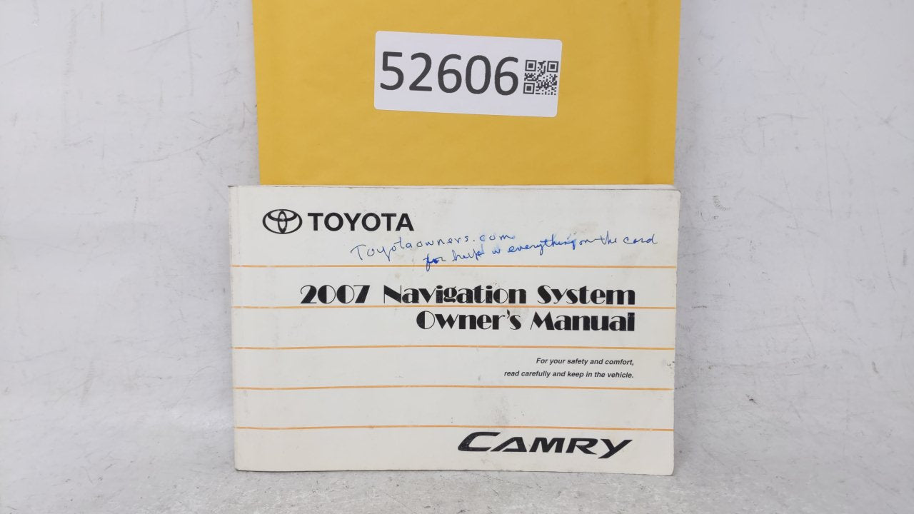 2007 Toyota Camry Owners Manual Book Guide OEM Used Auto Parts - Oemusedautoparts1.com