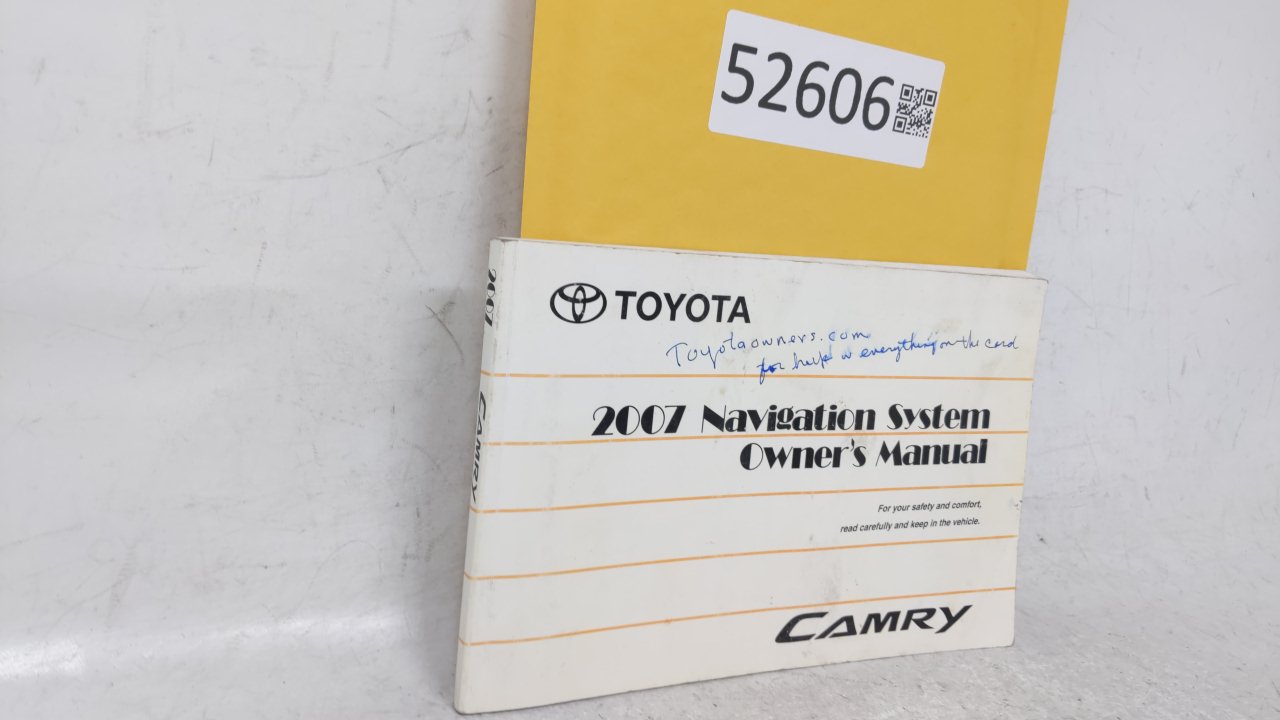 2007 Toyota Camry Owners Manual Book Guide OEM Used Auto Parts - Oemusedautoparts1.com