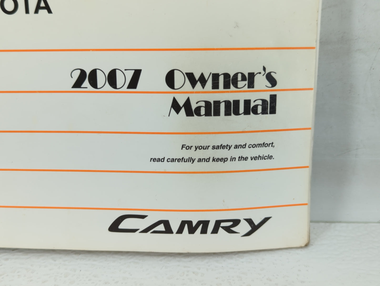 2007 Toyota Camry Owners Manual Book Guide OEM Used Auto Parts - Oemusedautoparts1.com