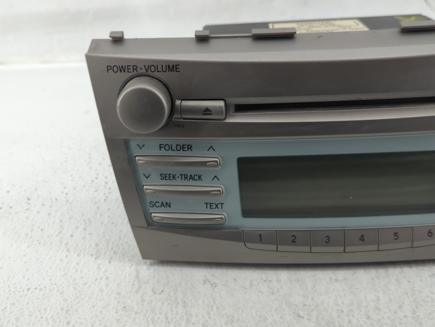 2007-2009 Toyota Camry Radio AM FM Cd Player Receiver Replacement P/N:86120-06180 Fits Fits 2007 2008 2009 OEM Used Auto Par