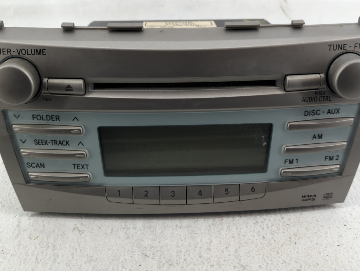 2007-2009 Toyota Camry Radio AM FM Cd Player Receiver Replacement P/N:86120-06180 Fits Fits 2007 2008 2009 OEM Used Auto Par