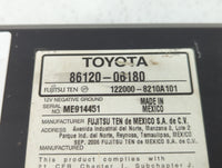 2007-2009 Toyota Camry Radio AM FM Cd Player Receiver Replacement P/N:86120-06180 Fits Fits 2007 2008 2009 OEM Used Auto Par