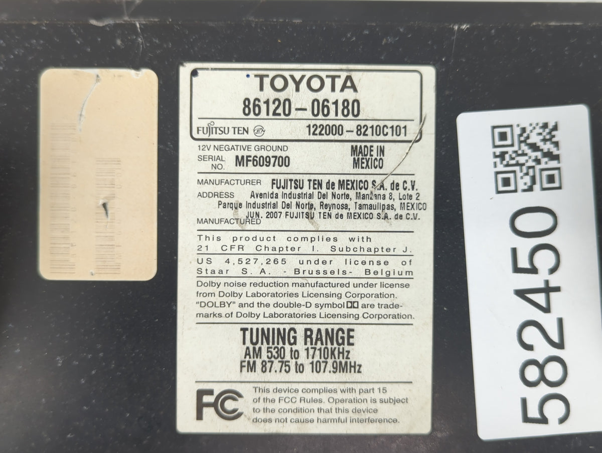 2007-2009 Toyota Camry Undefined 582450 - Oemusedautoparts1.com