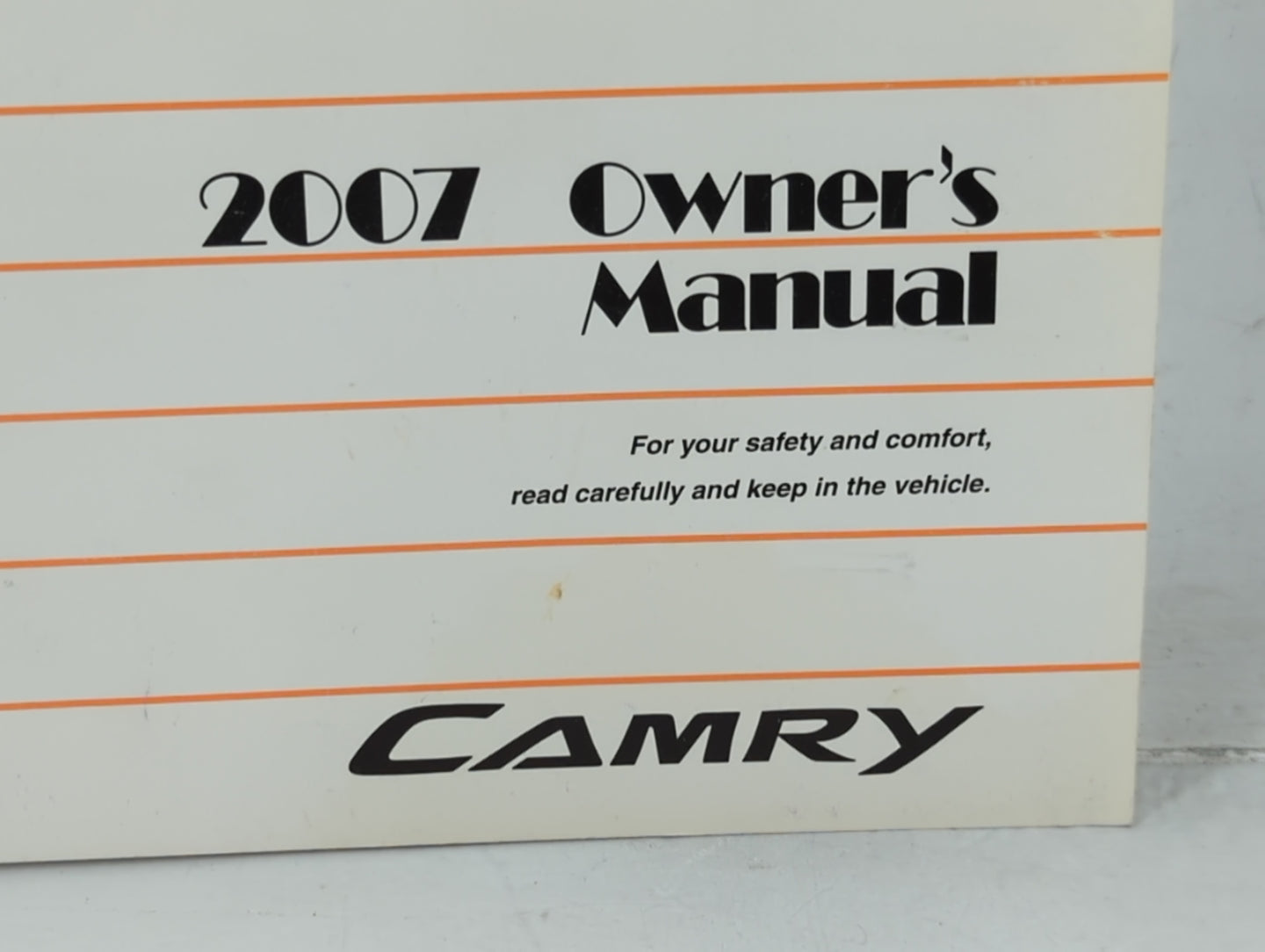 2007 Toyota Camry Owners Manual Book Guide P/N:01999-33749 OEM Used Auto Parts - Oemusedautoparts1.com