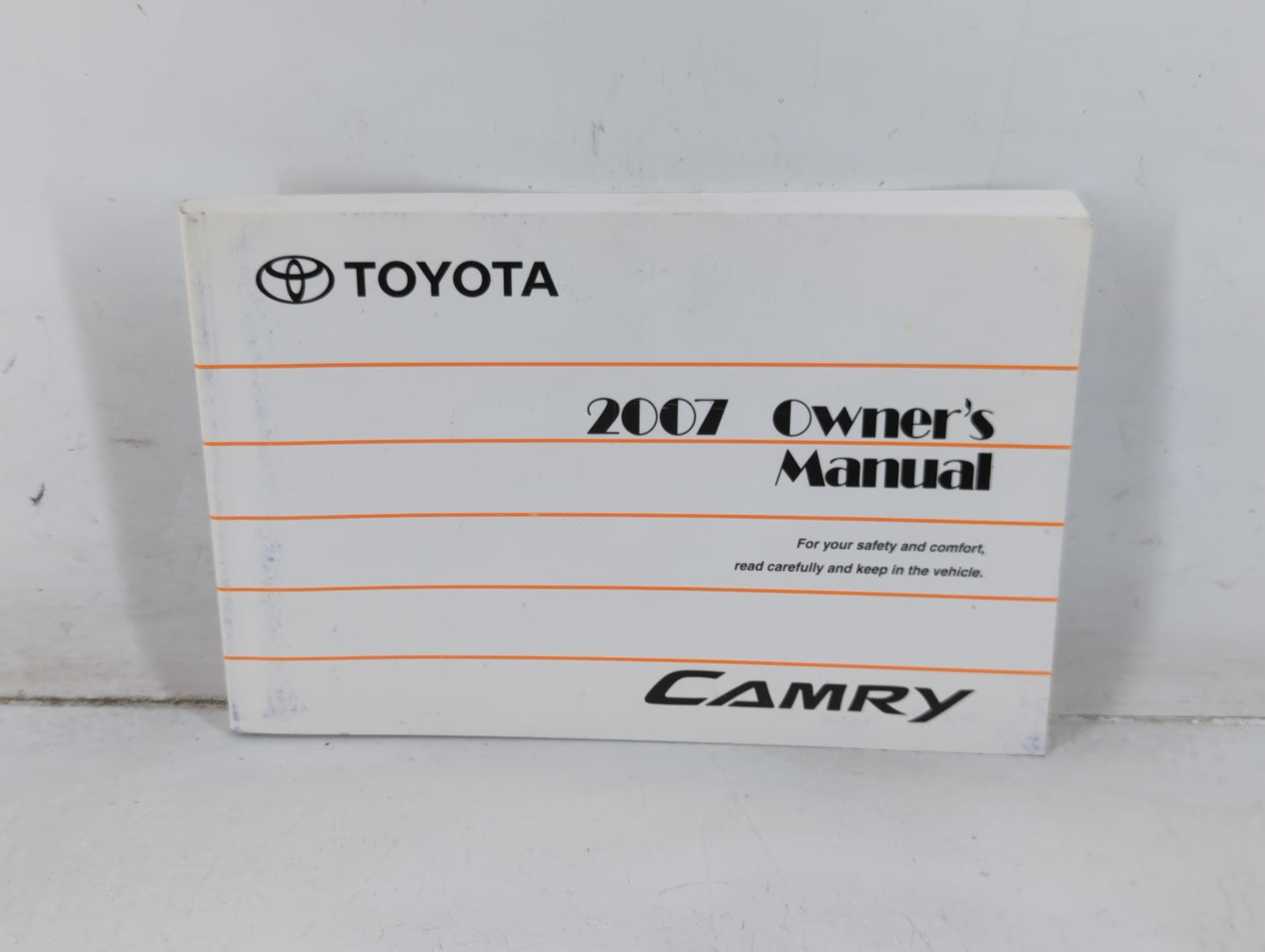 2007 Toyota Camry Owners Manual Book Guide P/N:01999-33740 OEM Used Auto Parts - Oemusedautoparts1.com