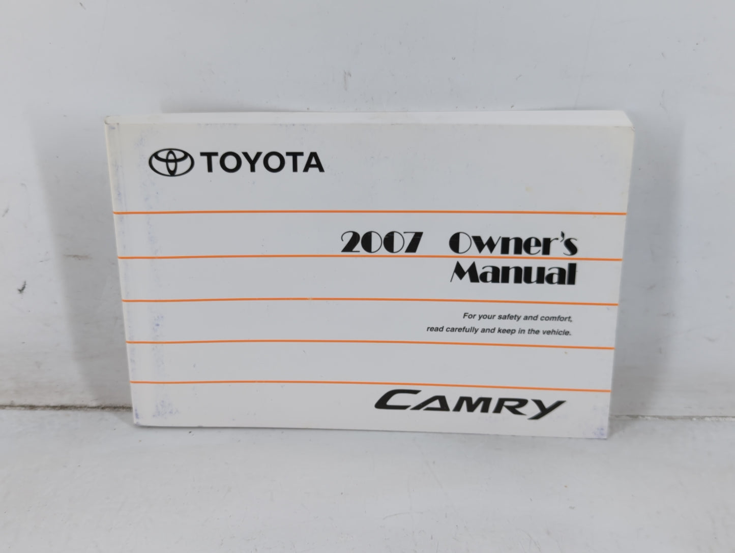 2007 Toyota Camry Owners Manual Book Guide P/N:01999-33740 OEM Used Auto Parts - Oemusedautoparts1.com