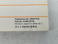 2007 Toyota Camry Owners Manual Book Guide P/N:OM33740U 01999-33740 OEM Used Auto Parts - Oemusedautoparts1.com