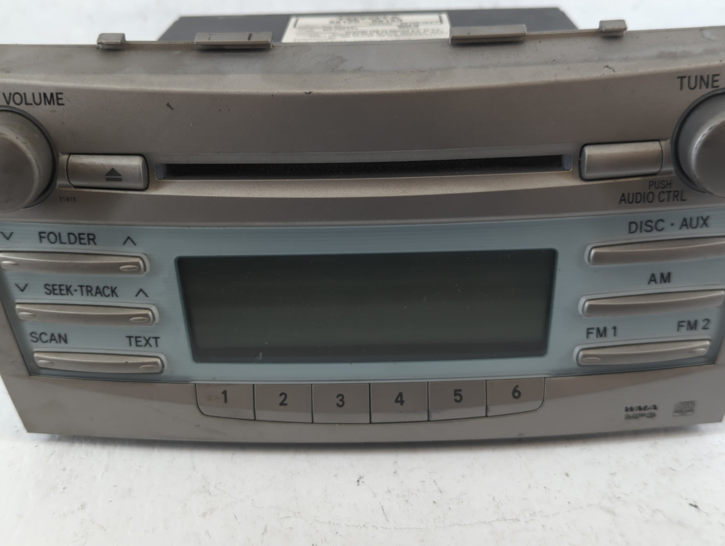 2007-2009 Toyota Camry Radio AM FM Cd Player Receiver Replacement P/N:86120-06180 Fits Fits 2007 2008 2009 OEM Used Auto Par
