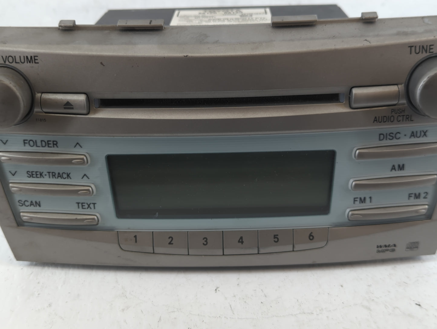 2007-2009 Toyota Camry Radio AM FM Cd Player Receiver Replacement P/N:86120-06180 Fits Fits 2007 2008 2009 OEM Used Auto Par