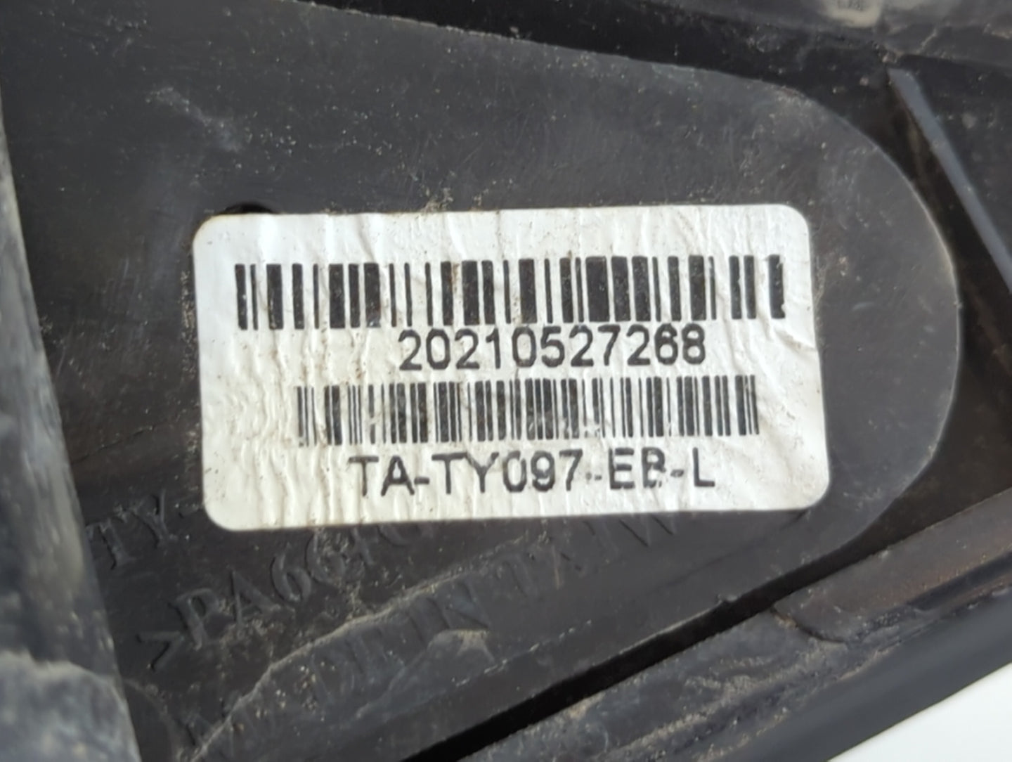 2007-2011 Toyota Camry Driver Left Side View Manual Door Mirror Black - Oemusedautoparts1.com