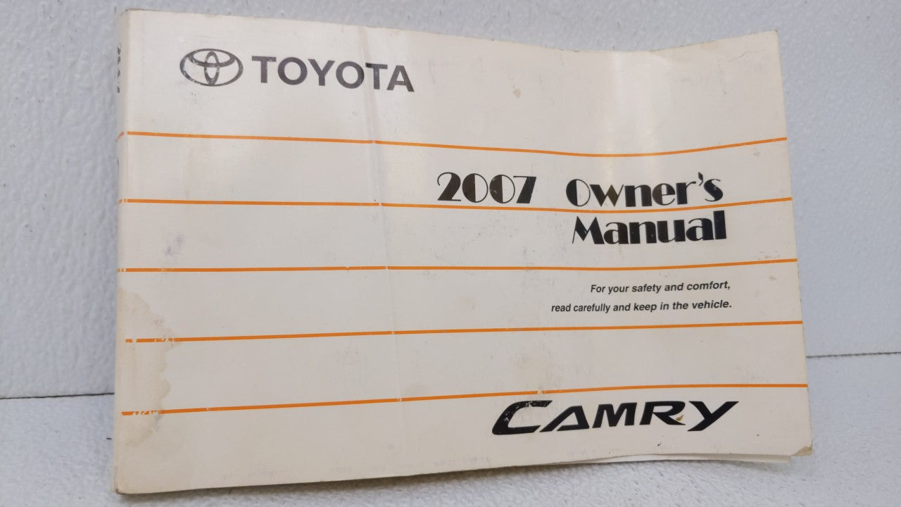 2007 Toyota Camry Owners Manual Book Guide OEM Used Auto Parts - Oemusedautoparts1.com