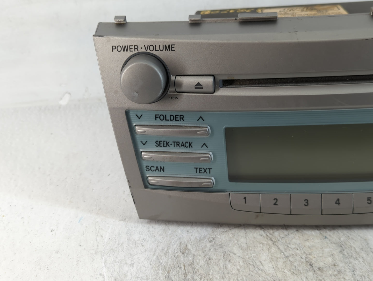 2007-2009 Toyota Camry Radio AM FM Cd Player Receiver Replacement P/N:86120-06180 Fits Fits 2007 2008 2009 OEM Used Auto Par
