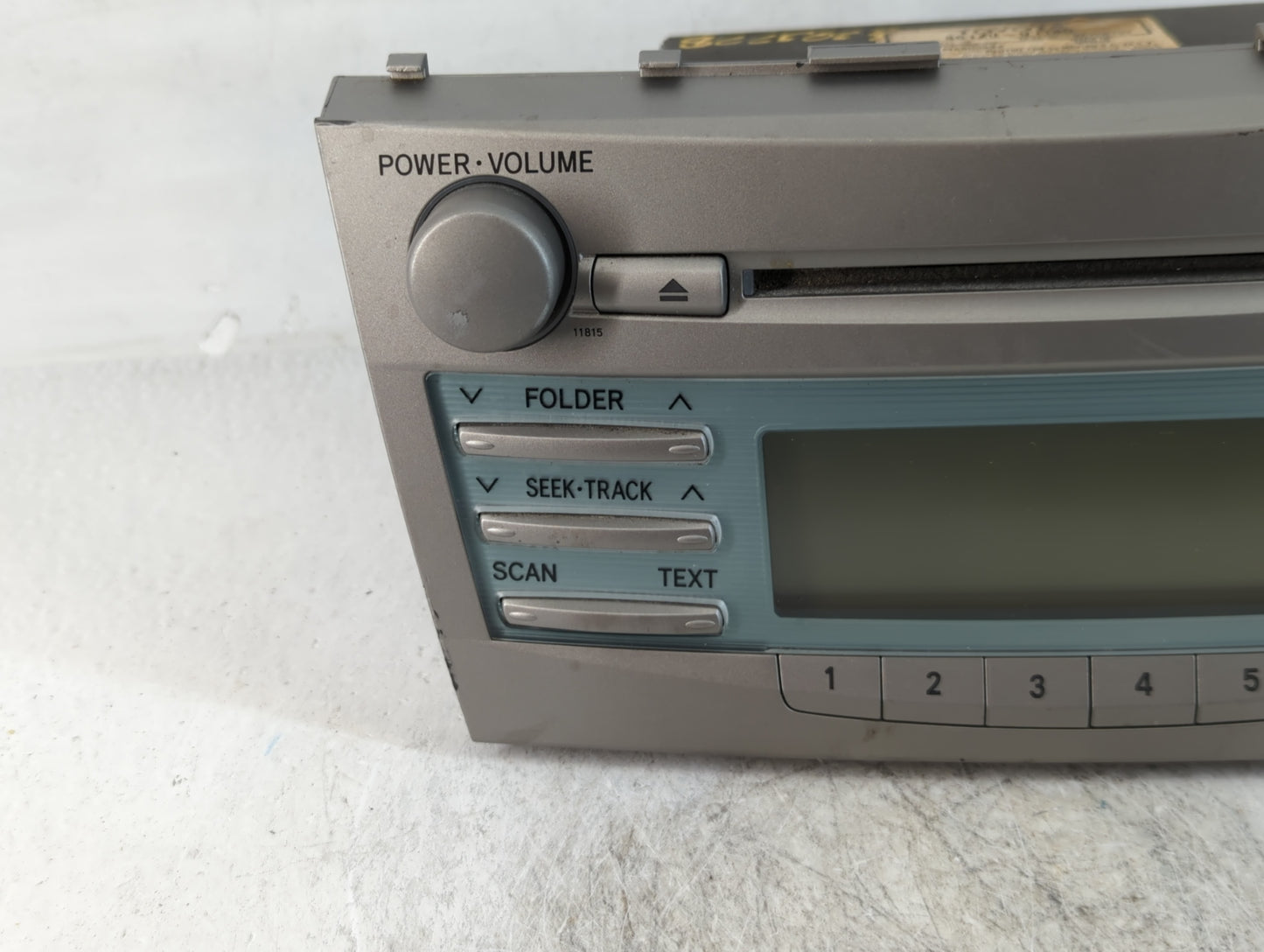 2007-2009 Toyota Camry Radio AM FM Cd Player Receiver Replacement P/N:86120-06180 Fits Fits 2007 2008 2009 OEM Used Auto Par