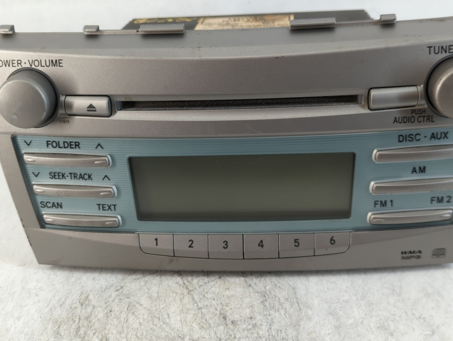 2007-2009 Toyota Camry Radio AM FM Cd Player Receiver Replacement P/N:86120-06180 Fits Fits 2007 2008 2009 OEM Used Auto Par