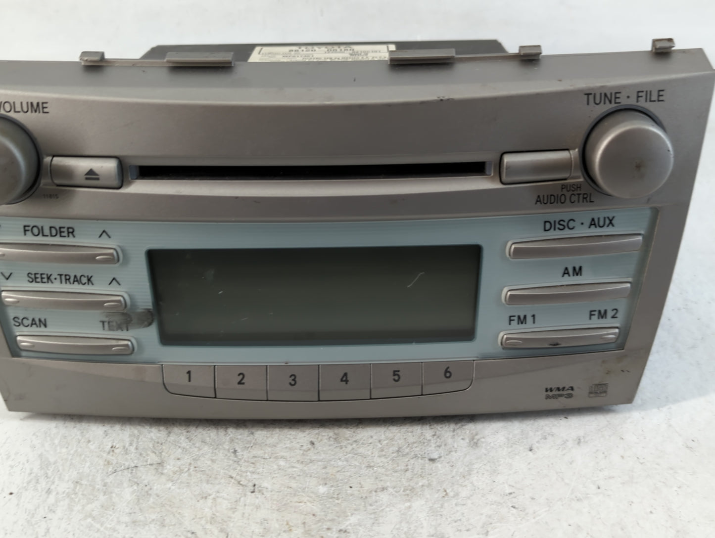 2007-2009 Toyota Camry Radio AM FM Cd Player Receiver Replacement P/N:86120-06180 Fits Fits 2007 2008 2009 OEM Used Auto Par