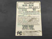 2007-2009 Toyota Camry Radio AM FM Cd Player Receiver Replacement P/N:86120-06180 Fits Fits 2007 2008 2009 OEM Used Auto Par