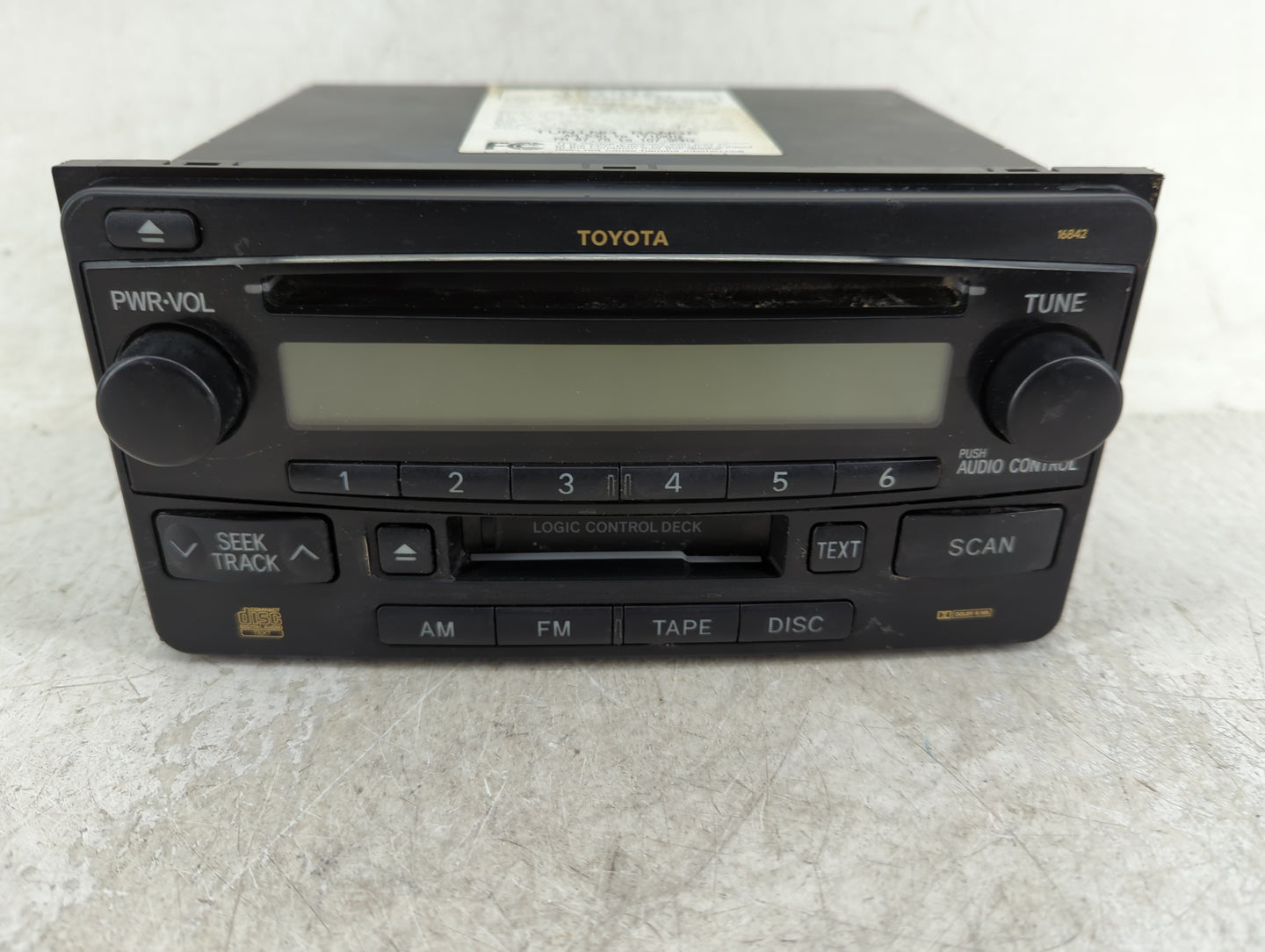 2004-2007 Toyota Highlander Radio AM FM Cd Player Receiver Replacement P/N:86120-52241 Fits Fits 2003 2004 2005 2006 2007 OE