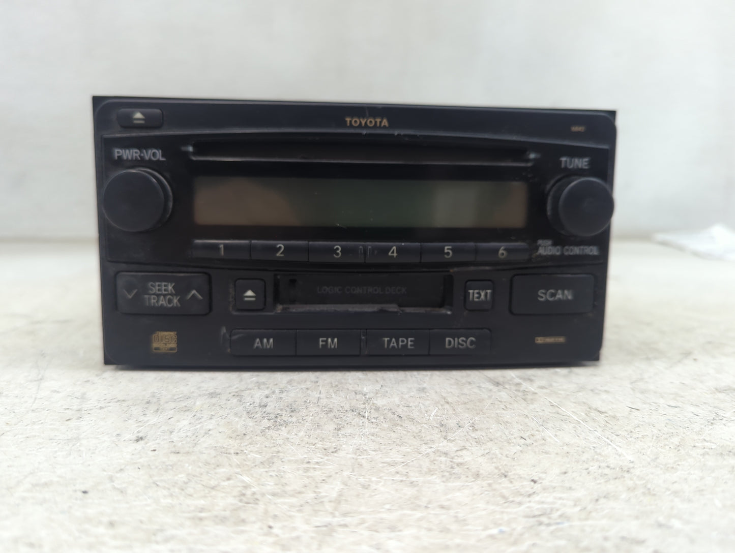 2004-2007 Toyota Highlander Radio AM FM Cd Player Receiver Replacement P/N:86120-52241 122000-44310101 Fits OEM Used Auto Pa