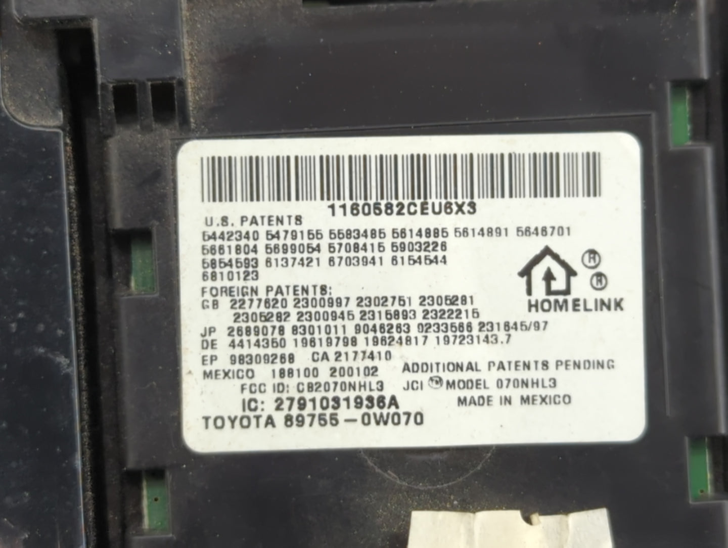 2007 Toyota Highlander Overhead Roof Console - Oemusedautoparts1.com