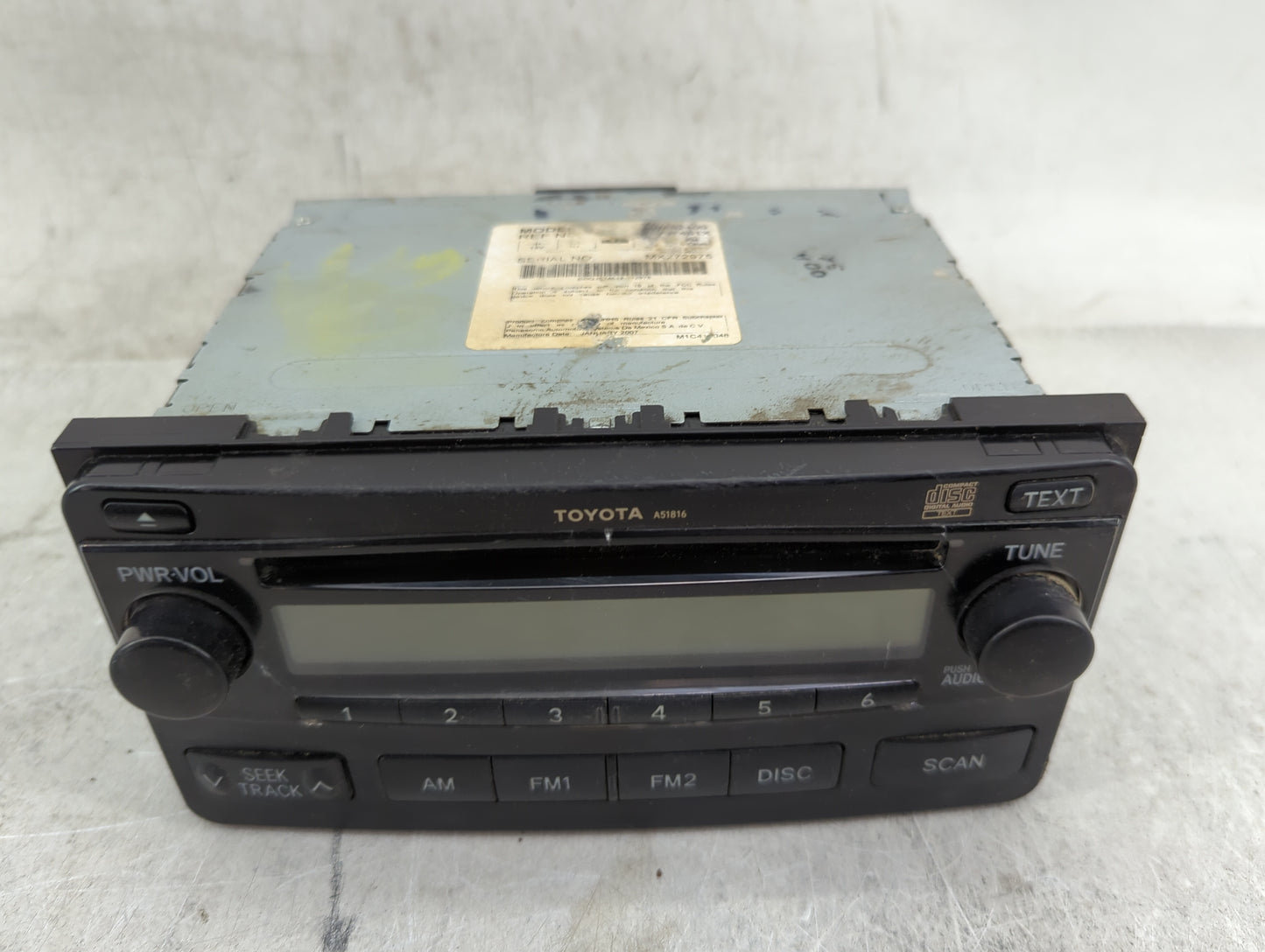 2004-2008 Toyota Matrix Radio AM FM Cd Player Receiver Replacement P/N:86120-02400 157461X Fits Fits 2004 2005 2006 2007 200