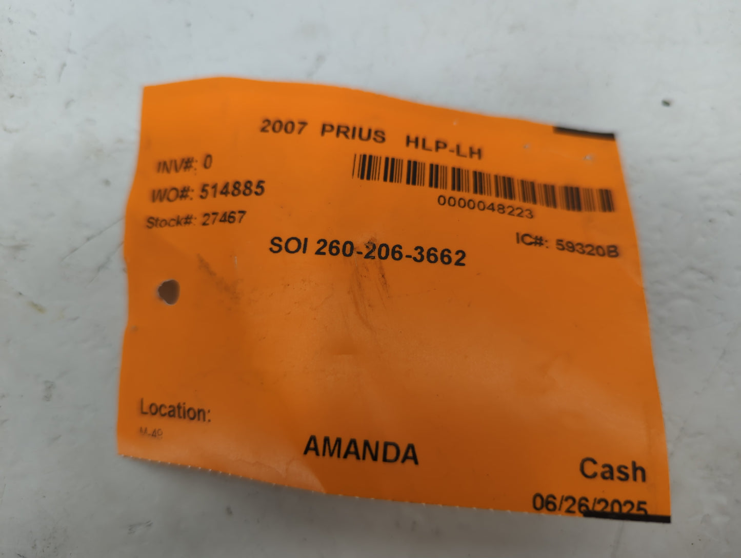 2005-2009 Toyota Prius Driver Left Oem Head Light Headlight Lamp - Oemusedautoparts1.com