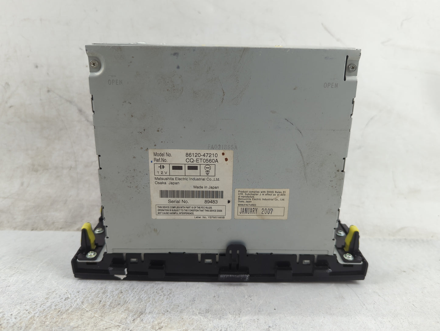 2006-2009 Toyota Prius Radio AM FM Cd Player Receiver Replacement P/N:86120-47210 Fits Fits 2006 2007 2008 2009 OEM Used Aut