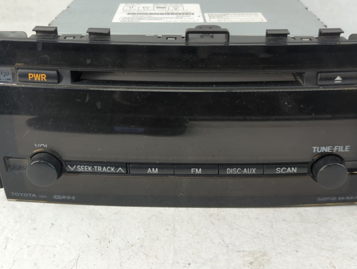 2006-2009 Toyota Prius Radio AM FM Cd Player Receiver Replacement P/N:86120-47200 Fits Fits 2006 2007 2008 2009 OEM Used Aut