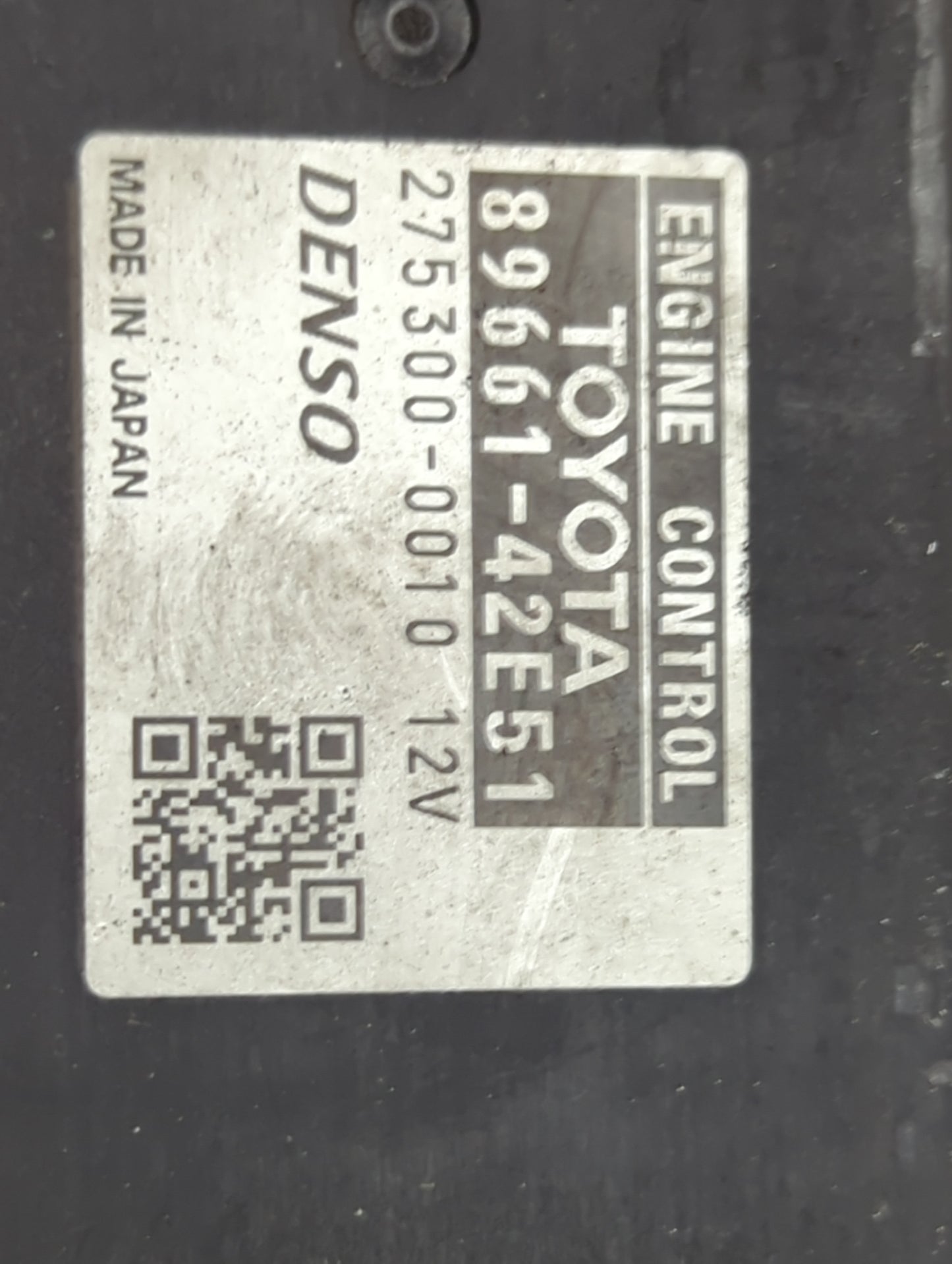 2007 Toyota Rav4 PCM Engine Control Computer ECU ECM PCU OEM P/N:89661-42E51 275300-0010 Fits OEM Used Auto Parts - Oemuseda