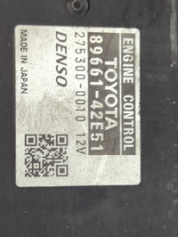 2007 Toyota Rav4 PCM Engine Control Computer ECU ECM PCU OEM P/N:89661-42E51 275300-0010 Fits OEM Used Auto Parts - Oemuseda