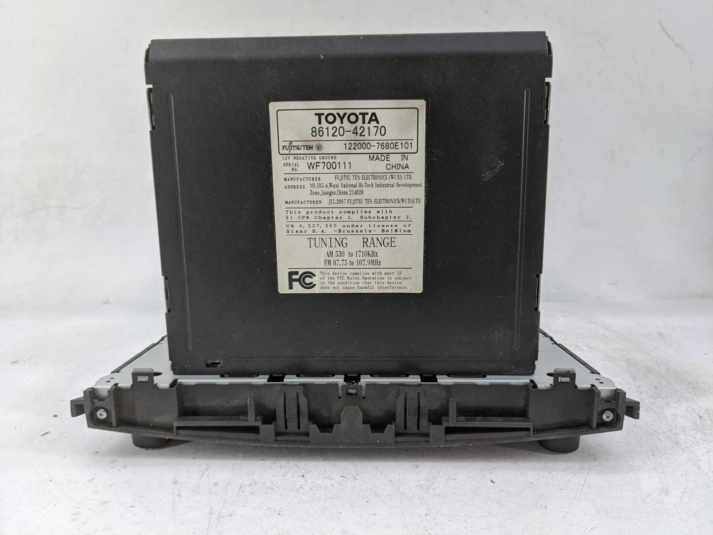 2006-2008 Toyota Rav4 Radio AM FM Cd Player Receiver Replacement P/N:86120-42170 122000-7680E101 Fits Fits 2006 2007 2008 OE