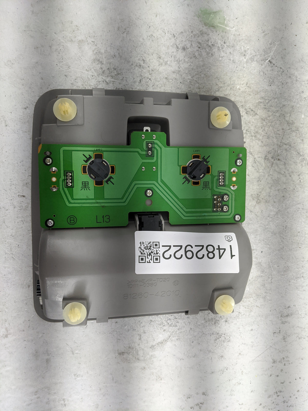 2006-2008 Toyota Rav4 Overhead Roof Console Gray - Oemusedautoparts1.com
