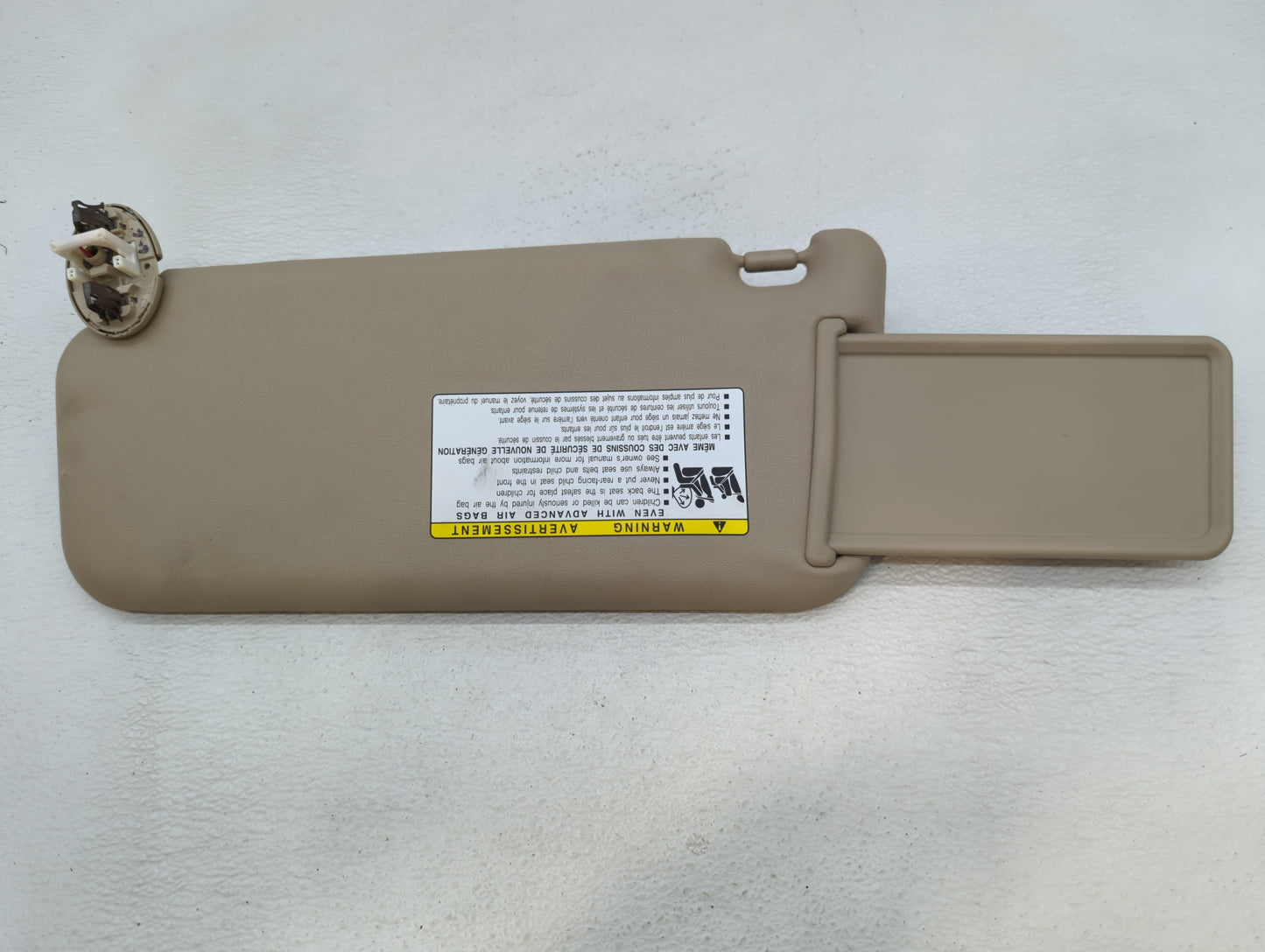 2006-2009 Toyota Rav4 Sun Visor Shade Replacement Passenger Right Mirror Fits Fits 2006 2007 2008 2009 OEM Used Auto Parts -