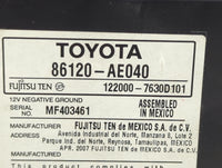 2006-2007 Toyota Sienna Radio AM FM Cd Player Receiver Replacement P/N:86120-AE040 122000-7630D101 Fits Fits 2006 2007 OEM U