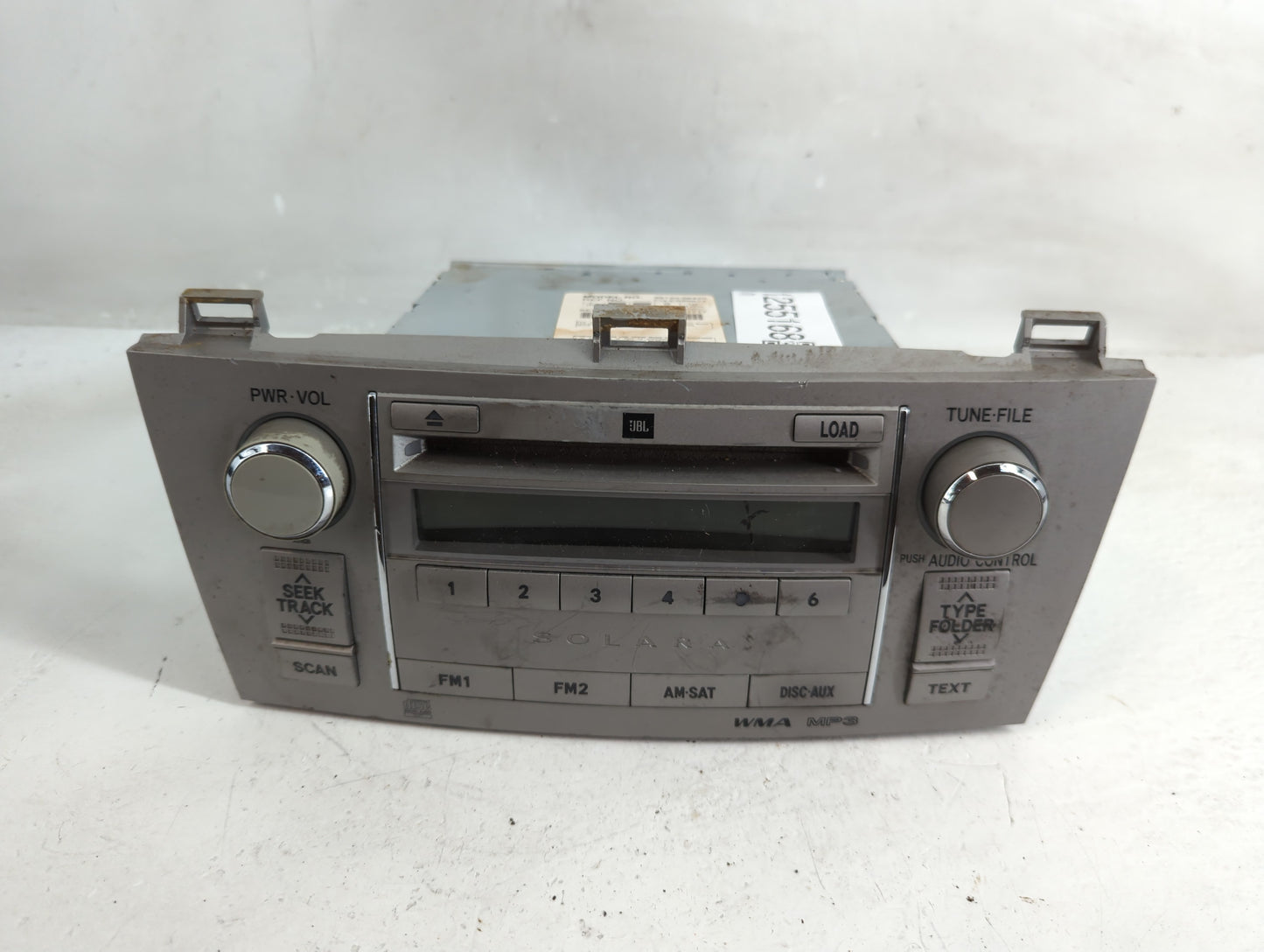 2007-2008 Toyota Solara Radio AM FM Cd Player Receiver Replacement P/N:86120-06420 Fits Fits 2007 2008 OEM Used Auto Parts -