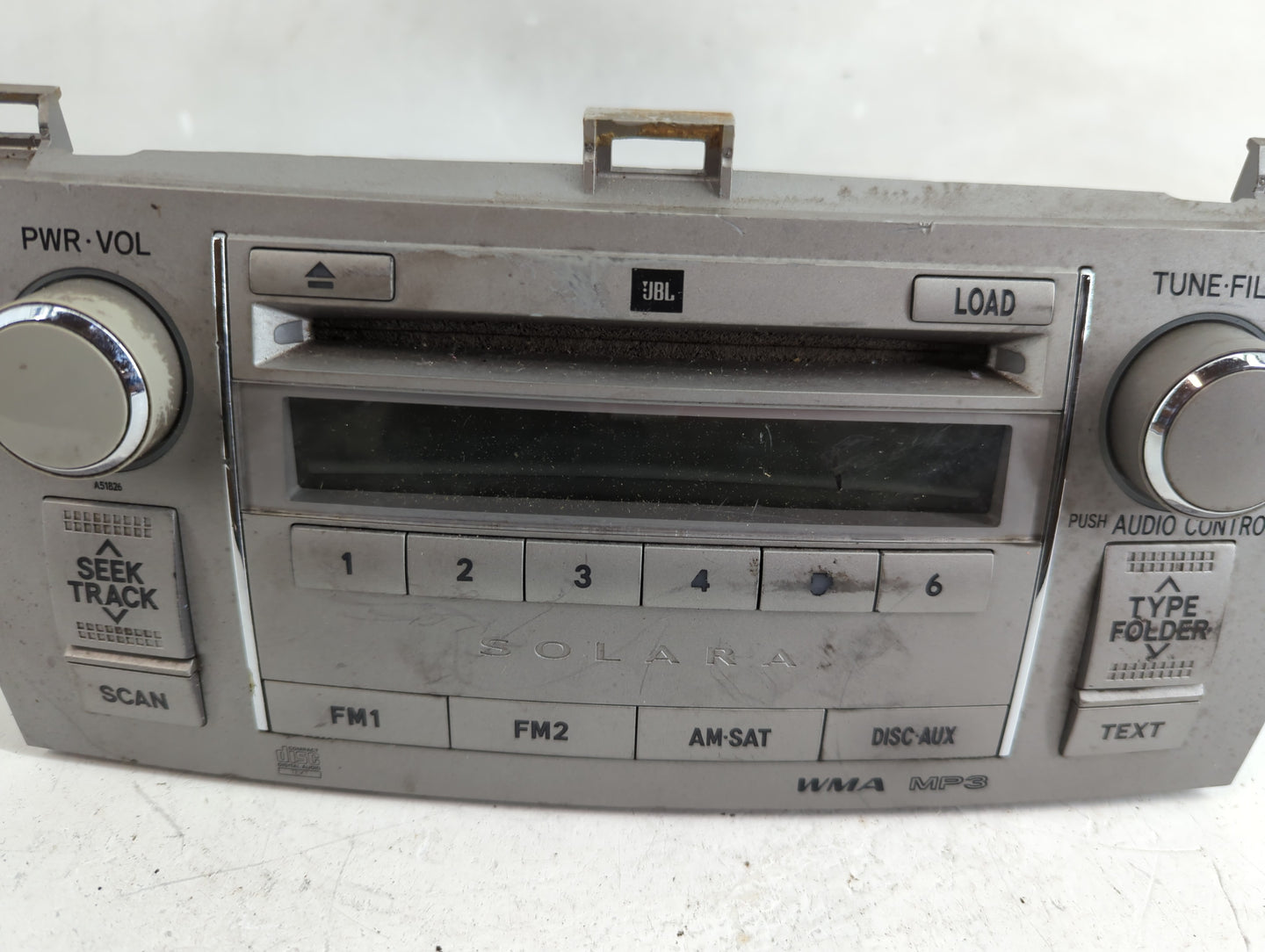 2007-2008 Toyota Solara Radio AM FM Cd Player Receiver Replacement P/N:86120-06420 Fits Fits 2007 2008 OEM Used Auto Parts -