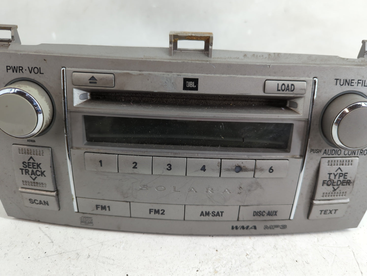 2007-2008 Toyota Solara Radio AM FM Cd Player Receiver Replacement P/N:86120-06420 Fits Fits 2007 2008 OEM Used Auto Parts -